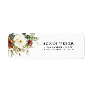 Faire-part de mariage de fleurs d'automne