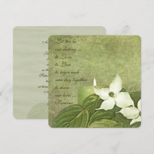 Faire-part de mariage de fleurs de bois de chien