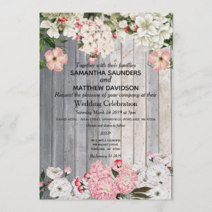 Faire-part de mariage de fleurs de cerisier russe