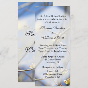 Faire-part de mariage de fleurs de printemps
