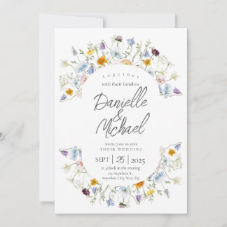 Faire-part de mariage de fleurs délicates
