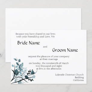 Faire-part de mariage de fleurs orientales