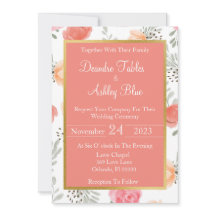 Faire-part de mariage de fleurs printanières