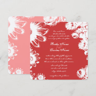 Faire-part de mariage de fleurs Vintages Roses pro