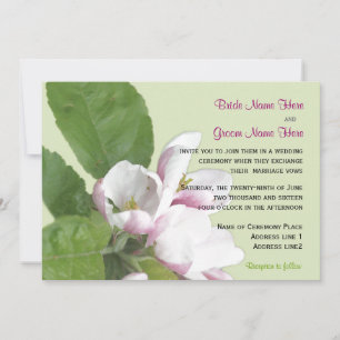 Faire-part de mariage de floraison d'Apple
