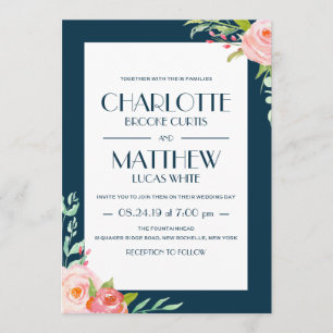 Faire-part de mariage de floraison de Botanicals