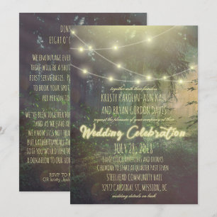 Faire-part de mariage de forêt enchantée - Lumière