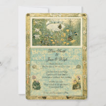 Faire-part de mariage de forêt vintage Storybook