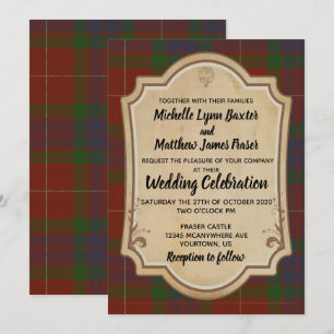 Faire-part de mariage de Fraser Tartan