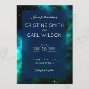 Faire-part de mariage de galaxie