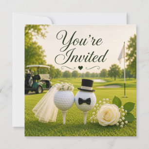 Faire-part de mariage de golf pour la mariée et le