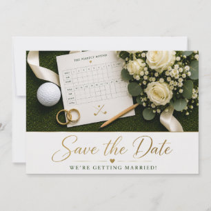 Faire-part de mariage de golf pour sauver la date