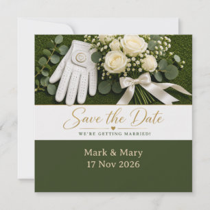 Faire-part de mariage de golf "Save the Date"