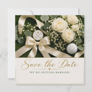 Faire-part de mariage de golf "Save the Date"