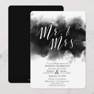 Faire-part de mariage de Goth de M. foncé et de