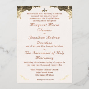 Faire-part de mariage de grâce catholique