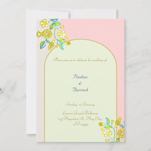 faire-part de mariage de grenade (Devant)