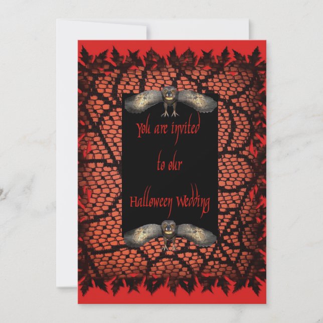 Faire-part de mariage de Halloween (Devant)