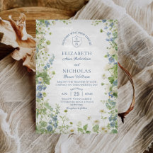 Faire-part de mariage de jardin de fleurs sauvages