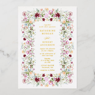 Faire-part de mariage de jardin luxueux de printem