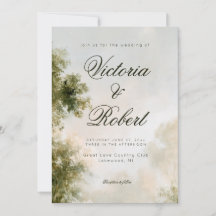 Faire-part de mariage de jardin romantique