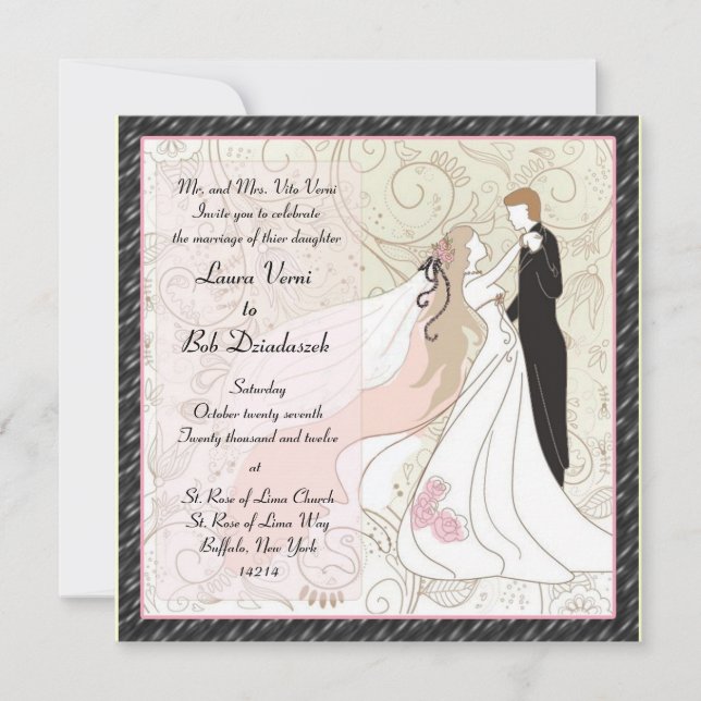 Faire-part de mariage de jeunes mariés (Devant)