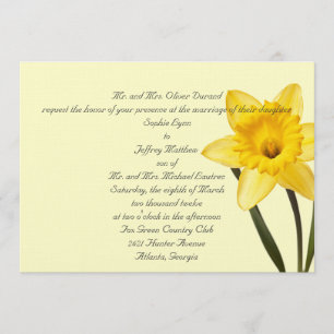 Faire-part de mariage de jonquille