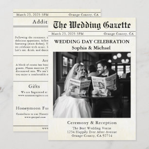Faire-part de mariage de journal