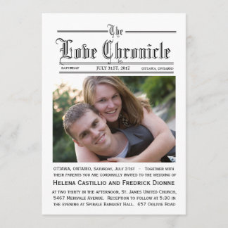 Faire-part de mariage de journal