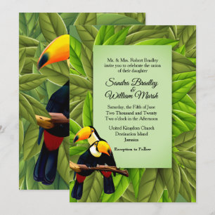 Faire-part de mariage de Jungle Toucans
