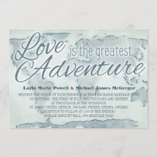 faire-part de mariage de la carte d'eau