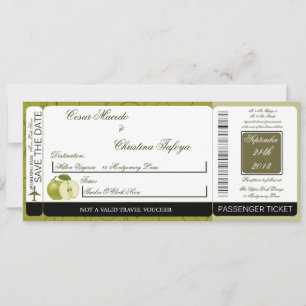 Faire-part de mariage de la carte d'embarquement G