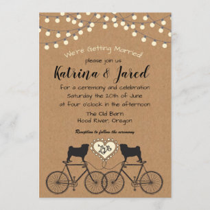 Faire-part de mariage de la fête des vélos