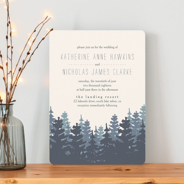 Faire-part de mariage de la forêt d'hiver (Créateur téléchargé)