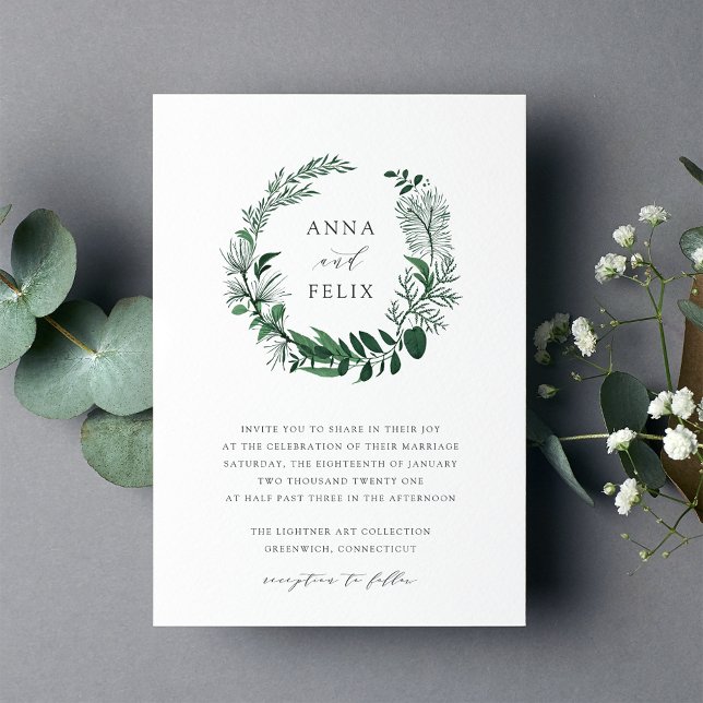 Faire-part de mariage de la forêt sauvage (Créateur téléchargé)
