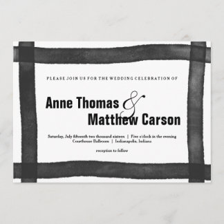 Faire-part de mariage de la frontière de brosse