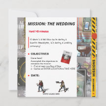 Faire-part de mariage de la mission Zombicide