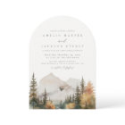 Faire-part de mariage de la montagne de l'aquarell