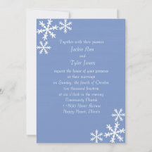 Faire-part de mariage de la neige