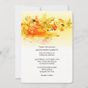 Faire-part de mariage de la palette d'automne