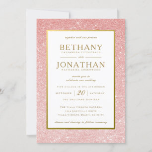 Faire-part de mariage de la Parties scintillant de