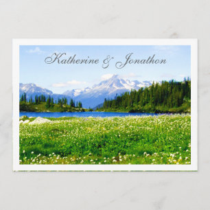 Faire-part de mariage de la vue de montagne
