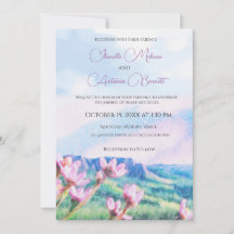 Faire-part de mariage de l'aquarelle