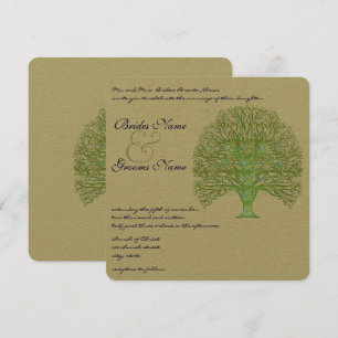 Faire-part de mariage de l'arbre d'amour de la spi
