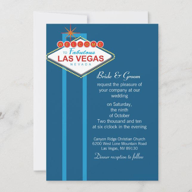 Faire-part de mariage de Las Vegas (Devant)
