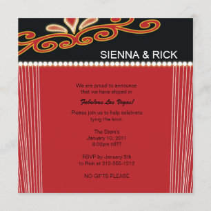 Faire-part de mariage de Las Vegas