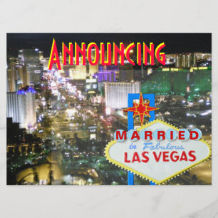 Faire-part de mariage de Las Vegas avec réception