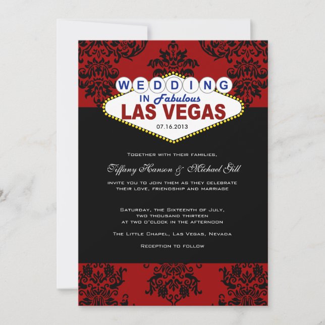 Faire-part de mariage de Las Vegas de vivats (Devant)