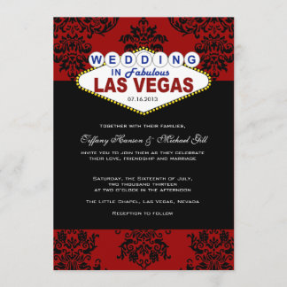 Faire-part de mariage de Las Vegas de vivats