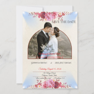 Faire-part de mariage de l'église Rose Blush